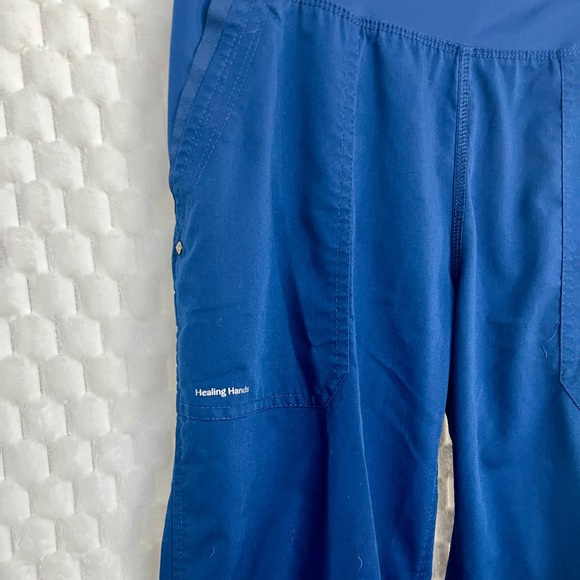 Healing Hands Cargo Scrub Pants in Caribbean Blue Size Small - Picture 2 of 10